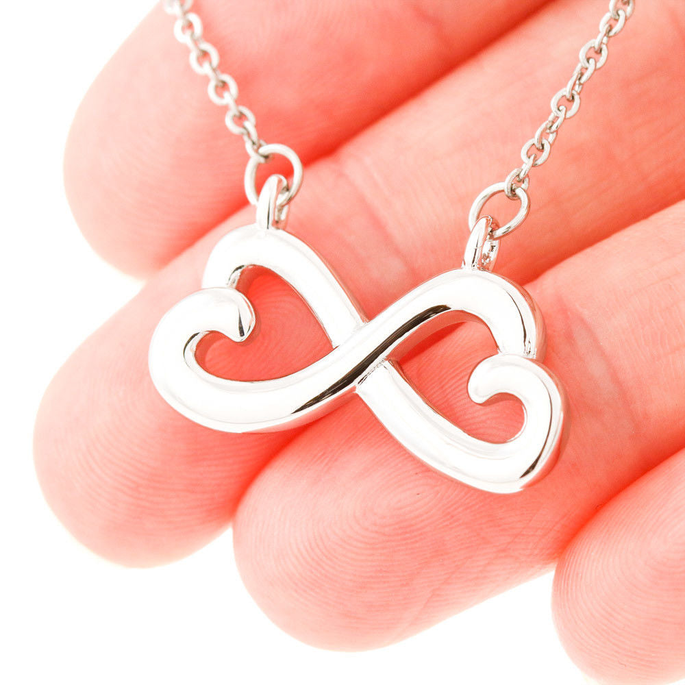 To My Sister - Connected By Heart - Rose Butterfly Necklace