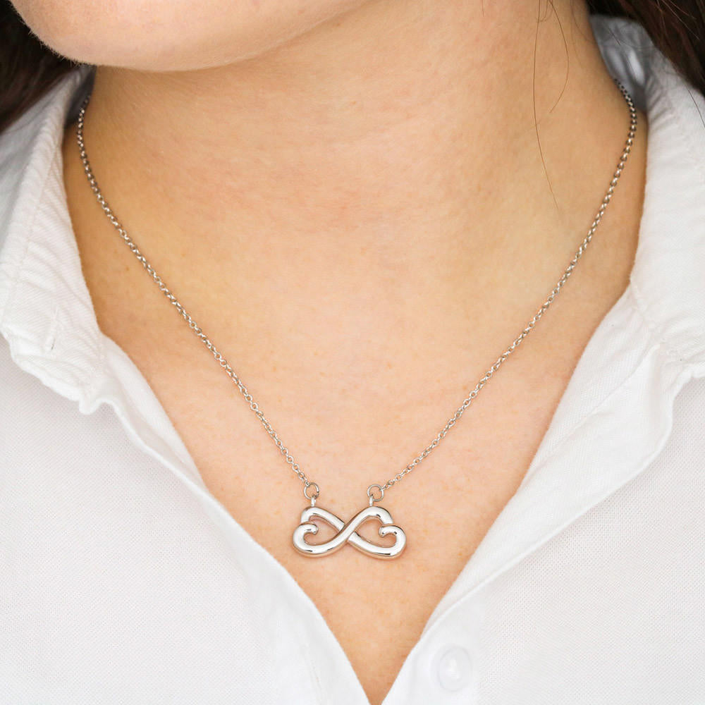 To My Sister - Connected By Heart - Rose Butterfly Necklace
