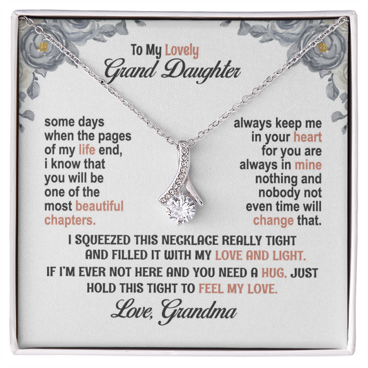 To My Lovely Granddaughter - Eternal Love Message Necklace - Sentimental Gift
