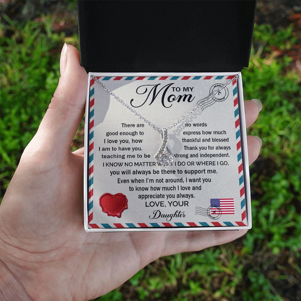 To My Mom - Love Letter Necklace - Heartfelt Gift Set