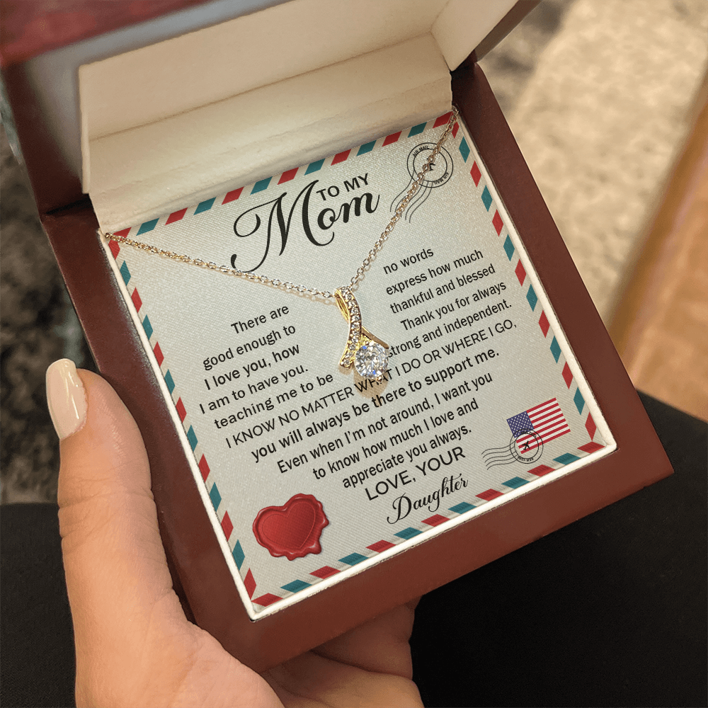 To My Mom - Love Letter Necklace - Heartfelt Gift Set