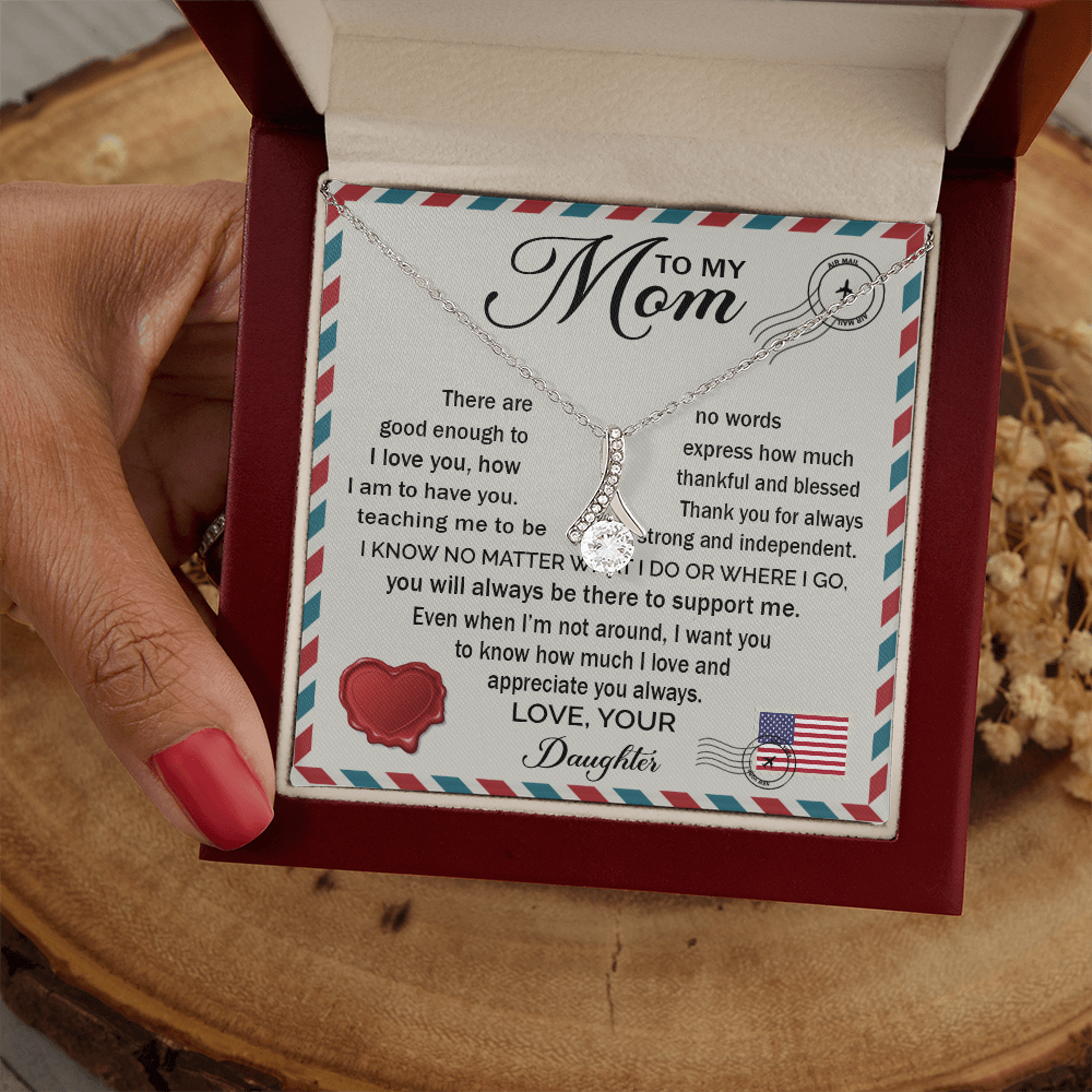 To My Mom - Love Letter Necklace - Heartfelt Gift Set