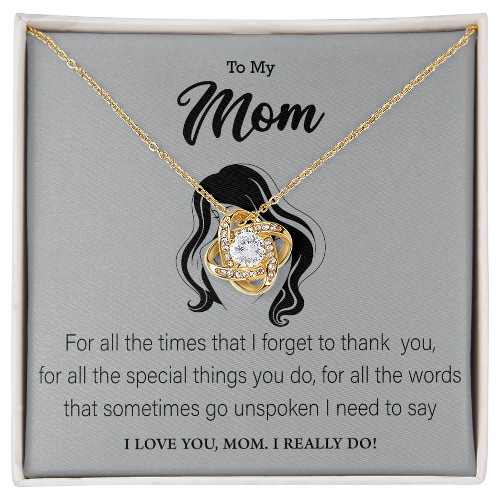 To My Mom - Eternal Love - Mother & Child Embrace Necklace