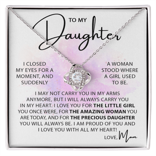 To My Daughter - From Girl to Woman - Heart of Love Necklace