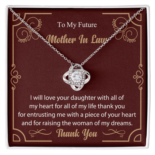 To My Future Mother In Law - Thank You Heart Pendant - Gift Set