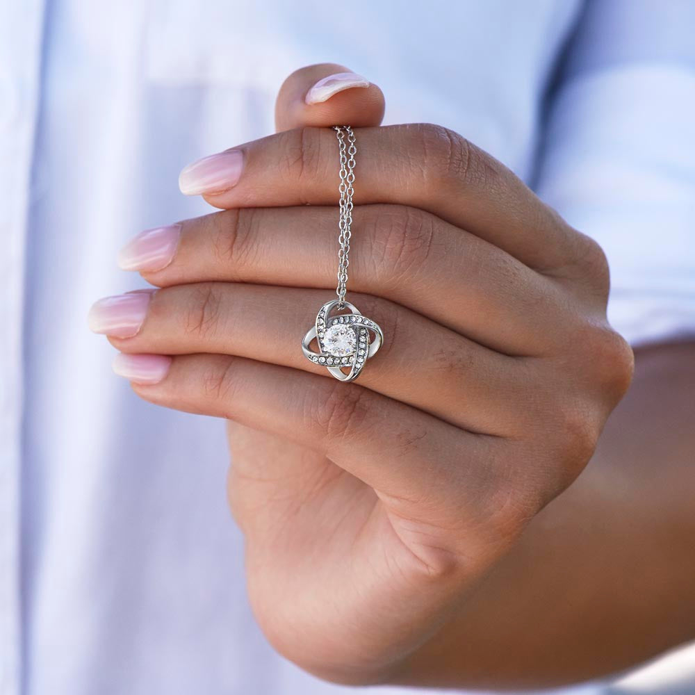 To My Beautiful Wife - Forever Choice - Anniversary Love Knot Necklace