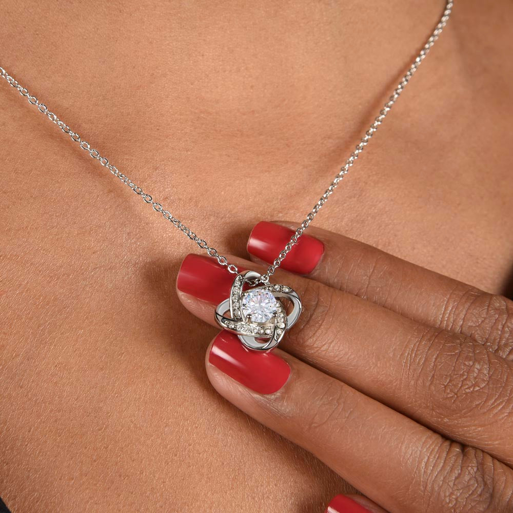 To My Beautiful Mom - Wedding Day Love Knot Necklace